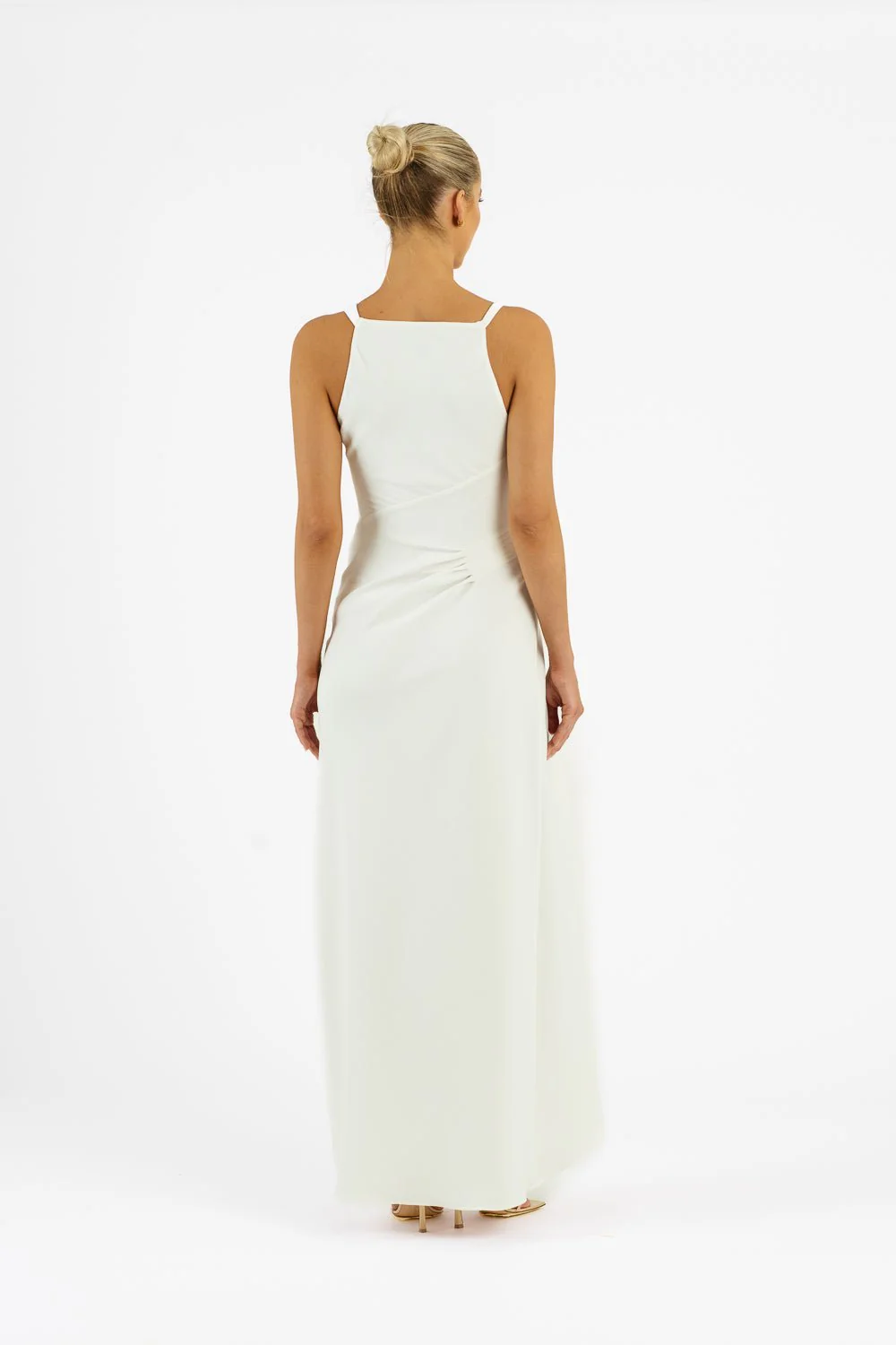 ALINA DRESS IN IVORY CREPE - Image 3