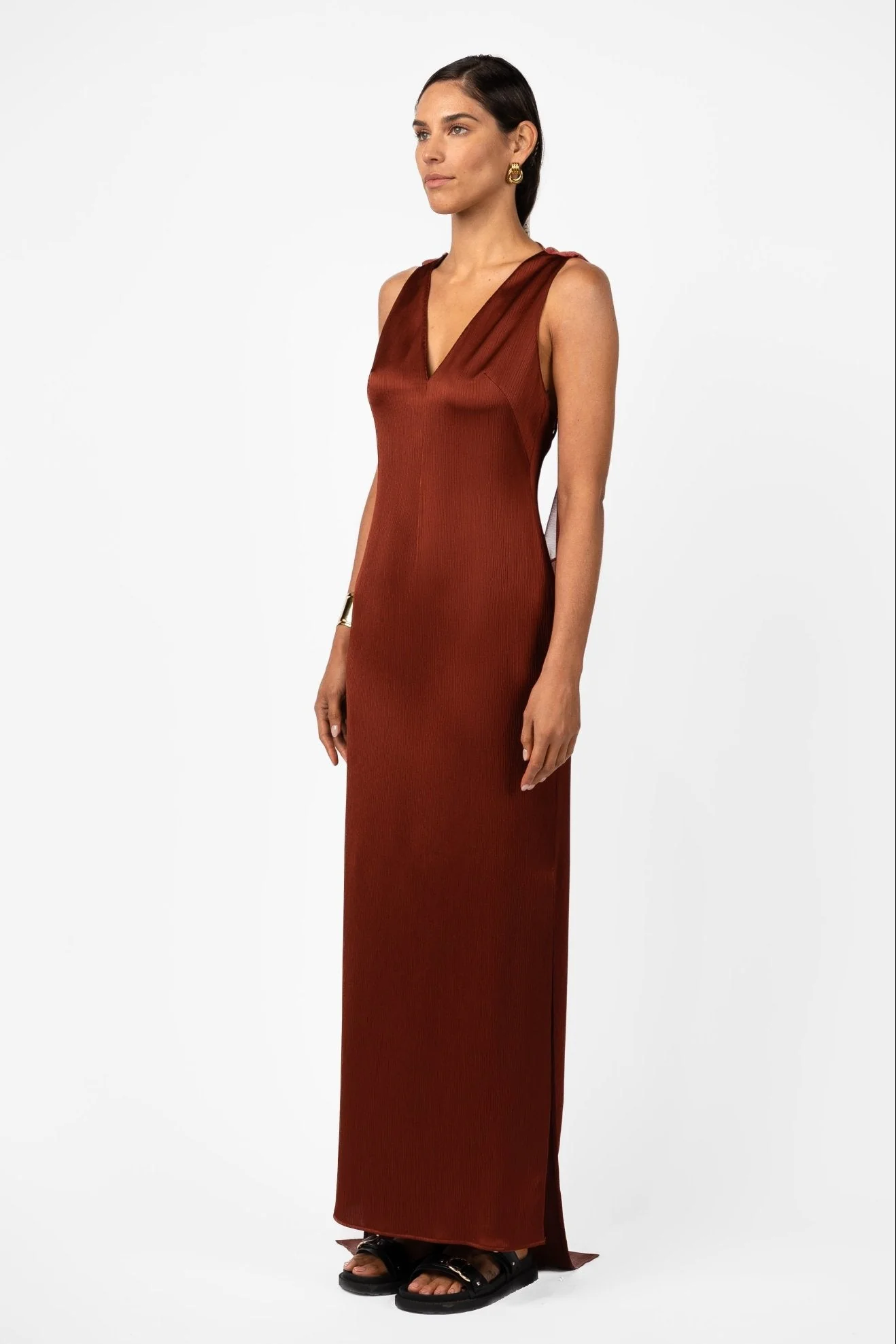 VELARE MAXI - TERRA ROSA SATIN - Image 4